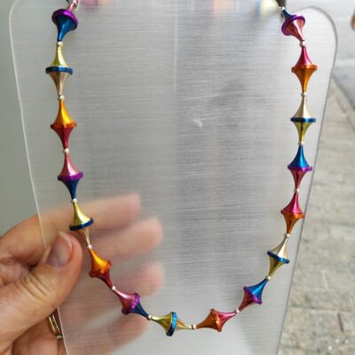 Colorful Geometric - Contemporary Modern Necklace - Image 3