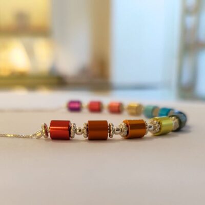 Dainty Beaded Necklace, Unique Women Gift, Colorful Jewelry