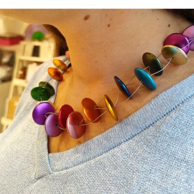 Colorful Chunky Beaded, Unique Necklace - Image 4