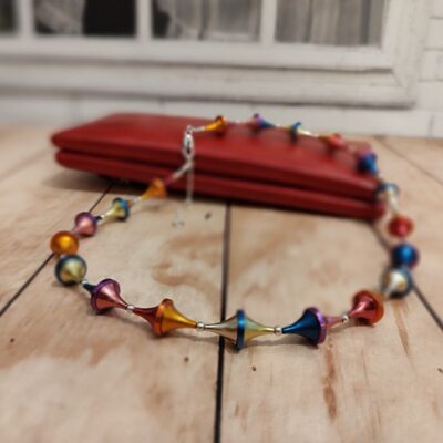 Colorful Geometric - Contemporary Modern Necklace - Image 4