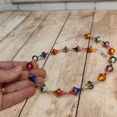 Colorful Geometric - Contemporary Modern Necklace - Image 7
