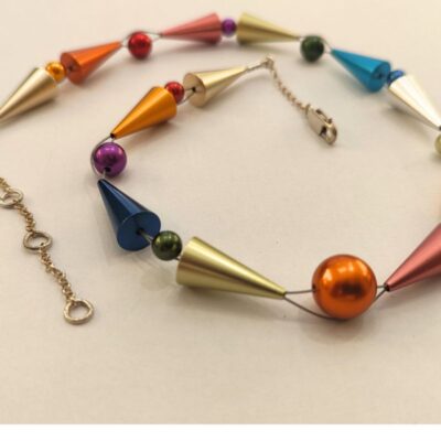 Colorful Geometric Beaded Necklace - Image 7