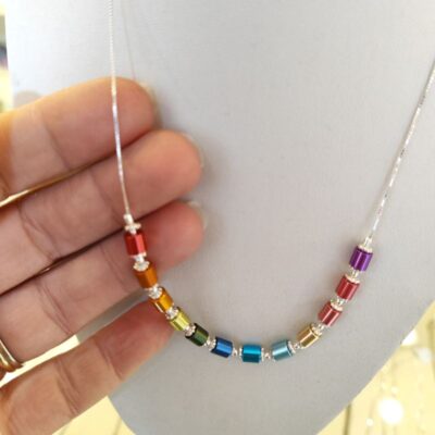 Dainty Beaded Necklace, Unique Women Gift, Colorful Jewelry - Image 6