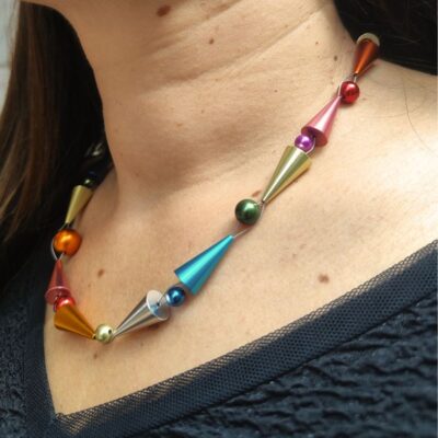Colorful Geometric Beaded Necklace - Image 8