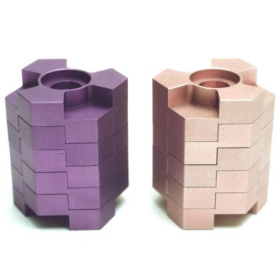 Lego Stack Color Reversible Menorah Candlesticks